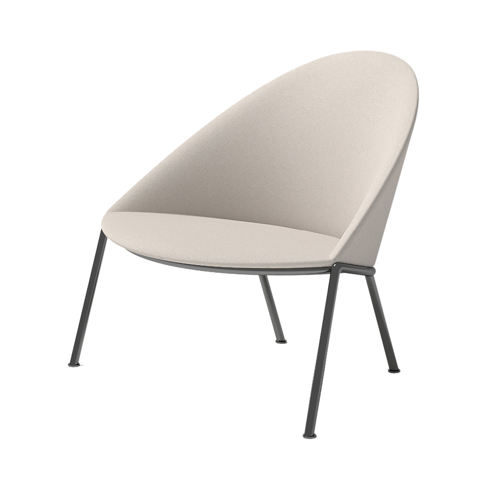 Circa Lounge Chair: Without Armrest + Black Nickel