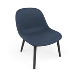 Fiber Lounge Chair: Wood Base + Upholstered + Black