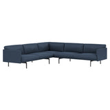 Outline Corner Sofa: Black