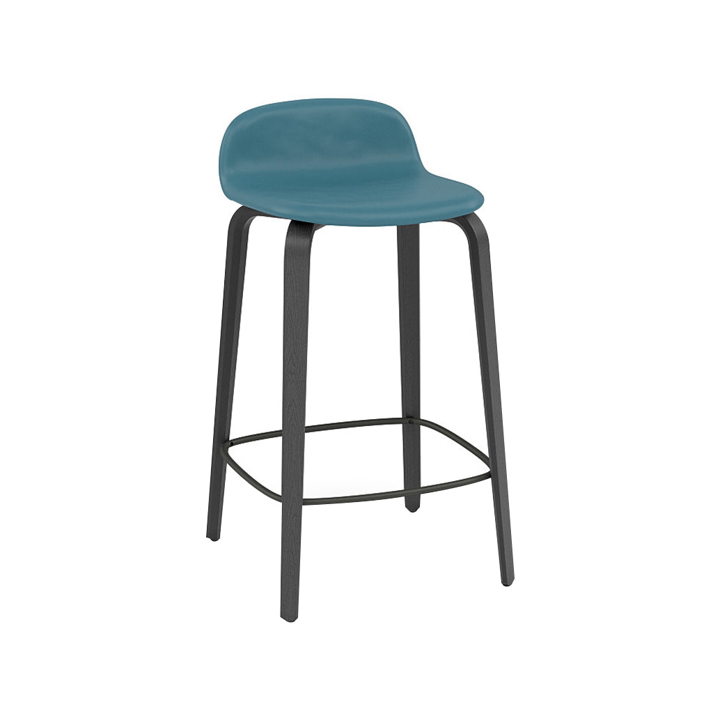 Visu Counter Stool: Upholstered + Black