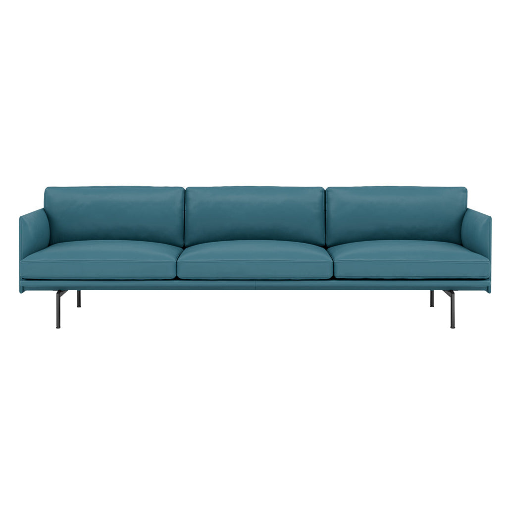 Outline Sofa: 3.5 Seater + Black