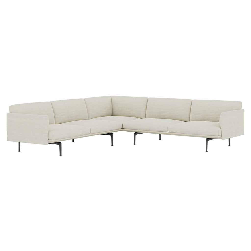 Outline Corner Sofa: Black