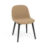 Fiber Side Chair: Wood Base + Recycled Shell + Upholstered + Black