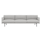 Outline Sofa: 3.5 Seater + Black