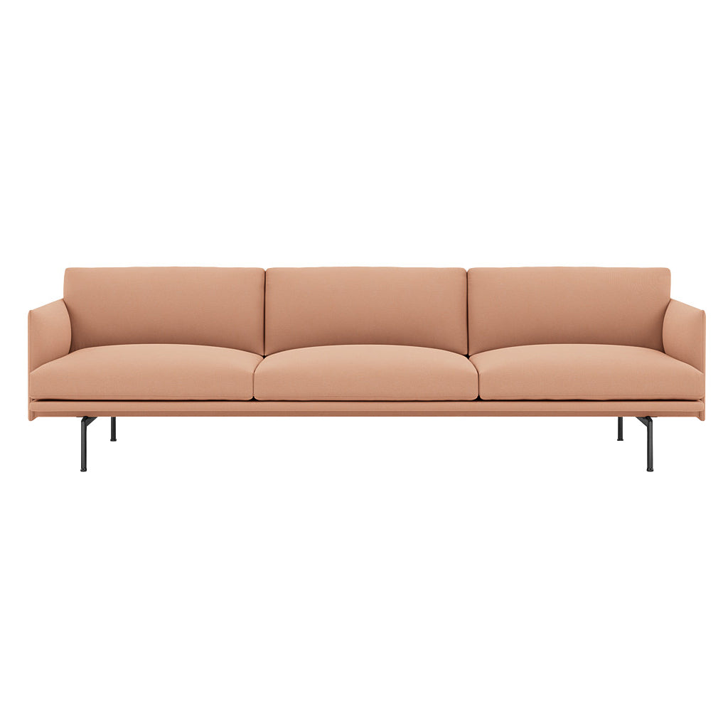 Outline Sofa: 3.5 Seater + Black