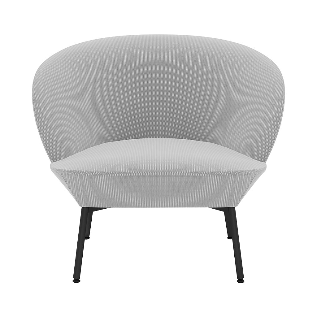 Oslo Lounge Chair: Tube Base + Black