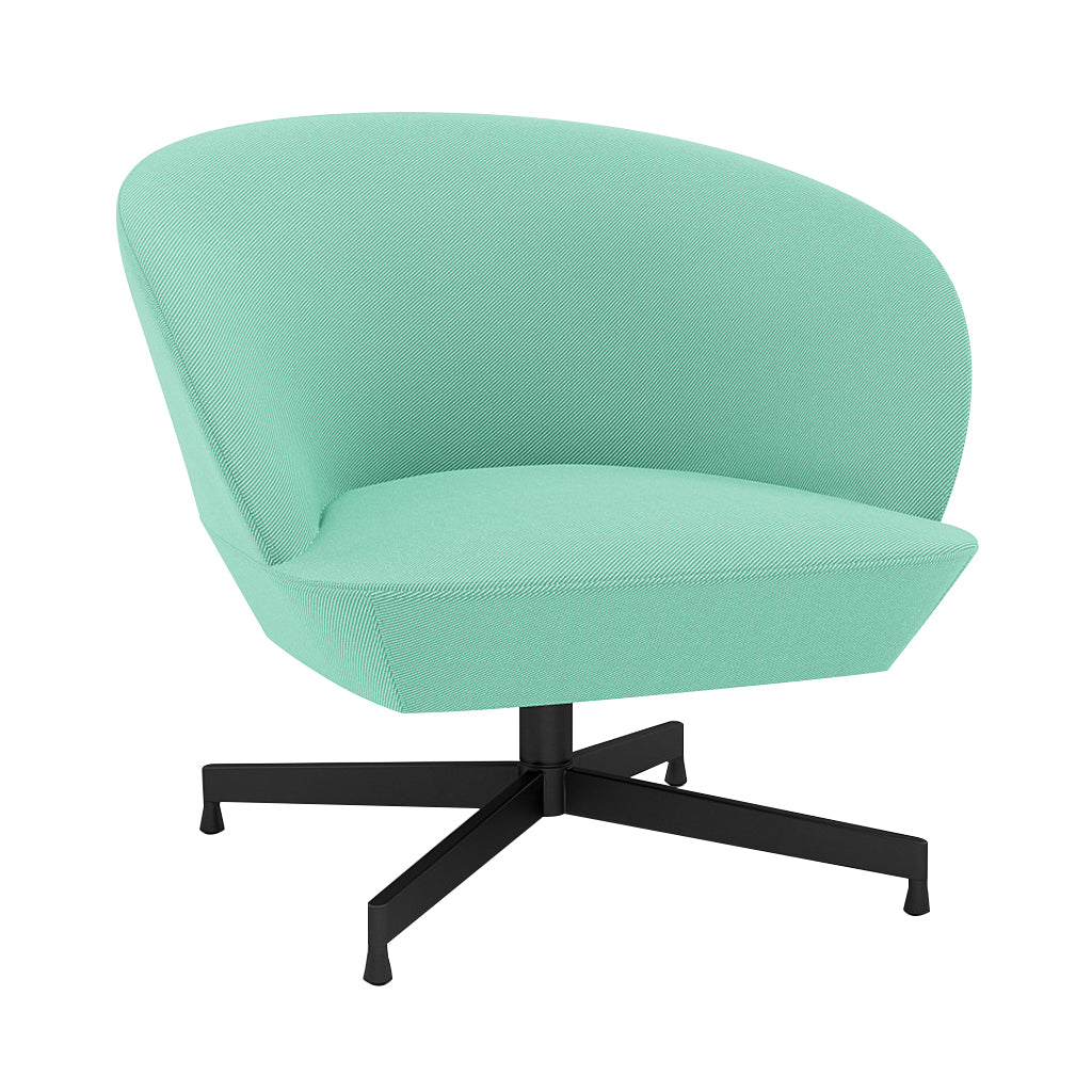 Oslo Lounge Chair: Swivel Base + Black