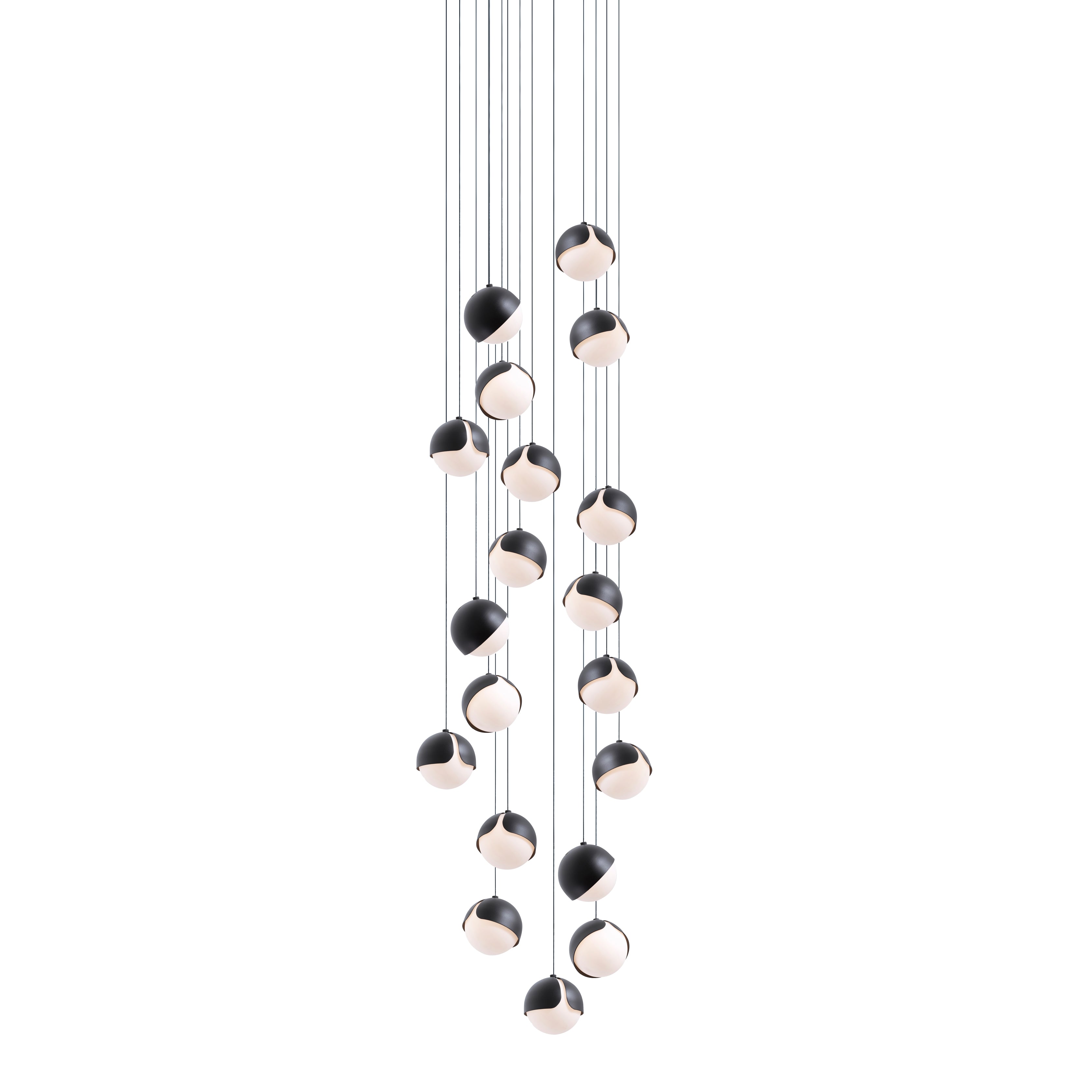 Ohm. 19 Chandelier: Sandtex Black