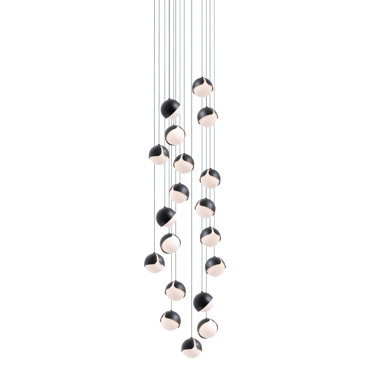 Ohm. 19 Chandelier: Sandtex Black