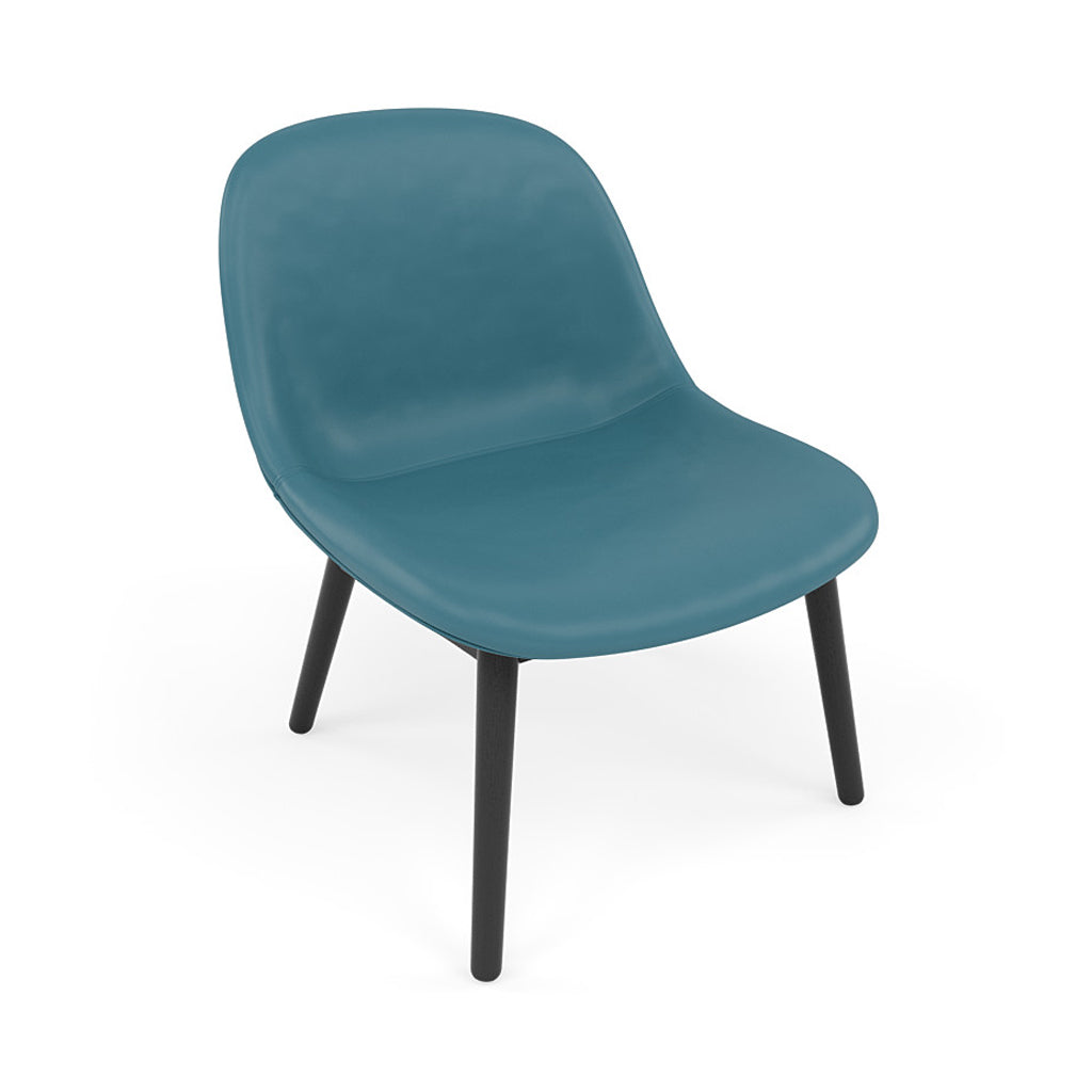 Fiber Lounge Chair: Wood Base + Upholstered + Black