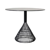 Bistro Dining Table: Black + Black Metal