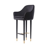 Lunar Bar Chair: Black Oak