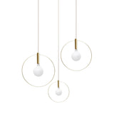 Aura Radial Cluster Pendant: 3 + Brass