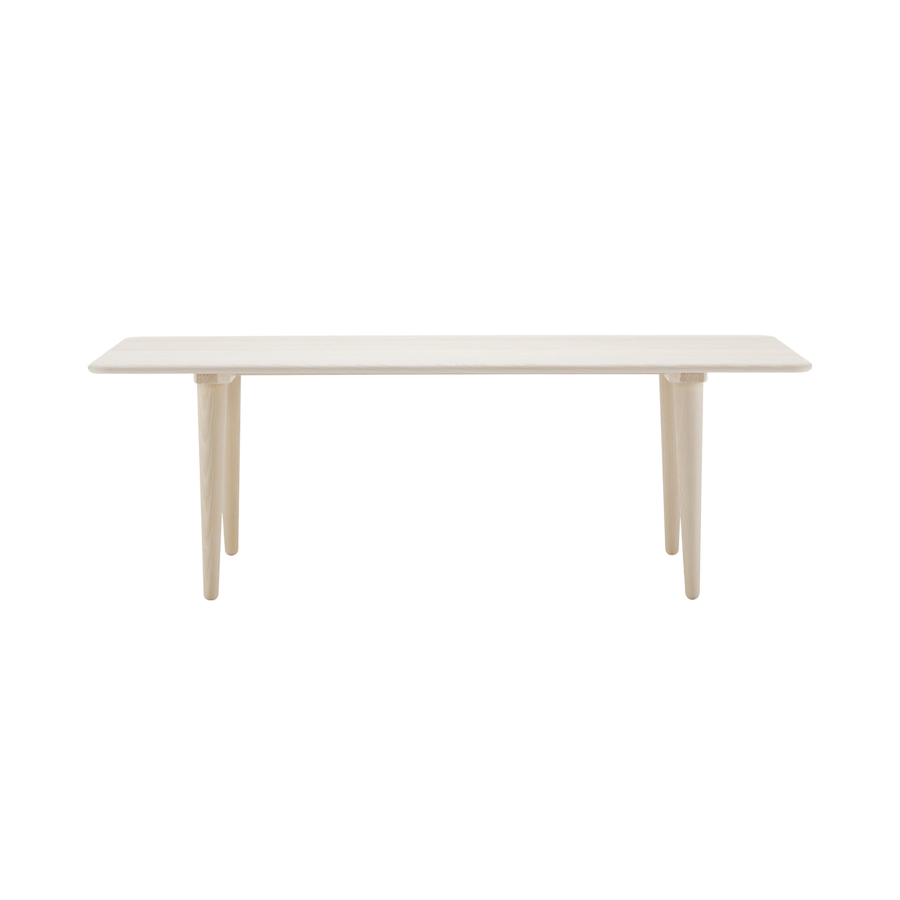 CH011 Coffee Table: Low + White Oiled Oak