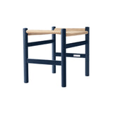 CH53 Footstool: Low + Natural + Blue Beech