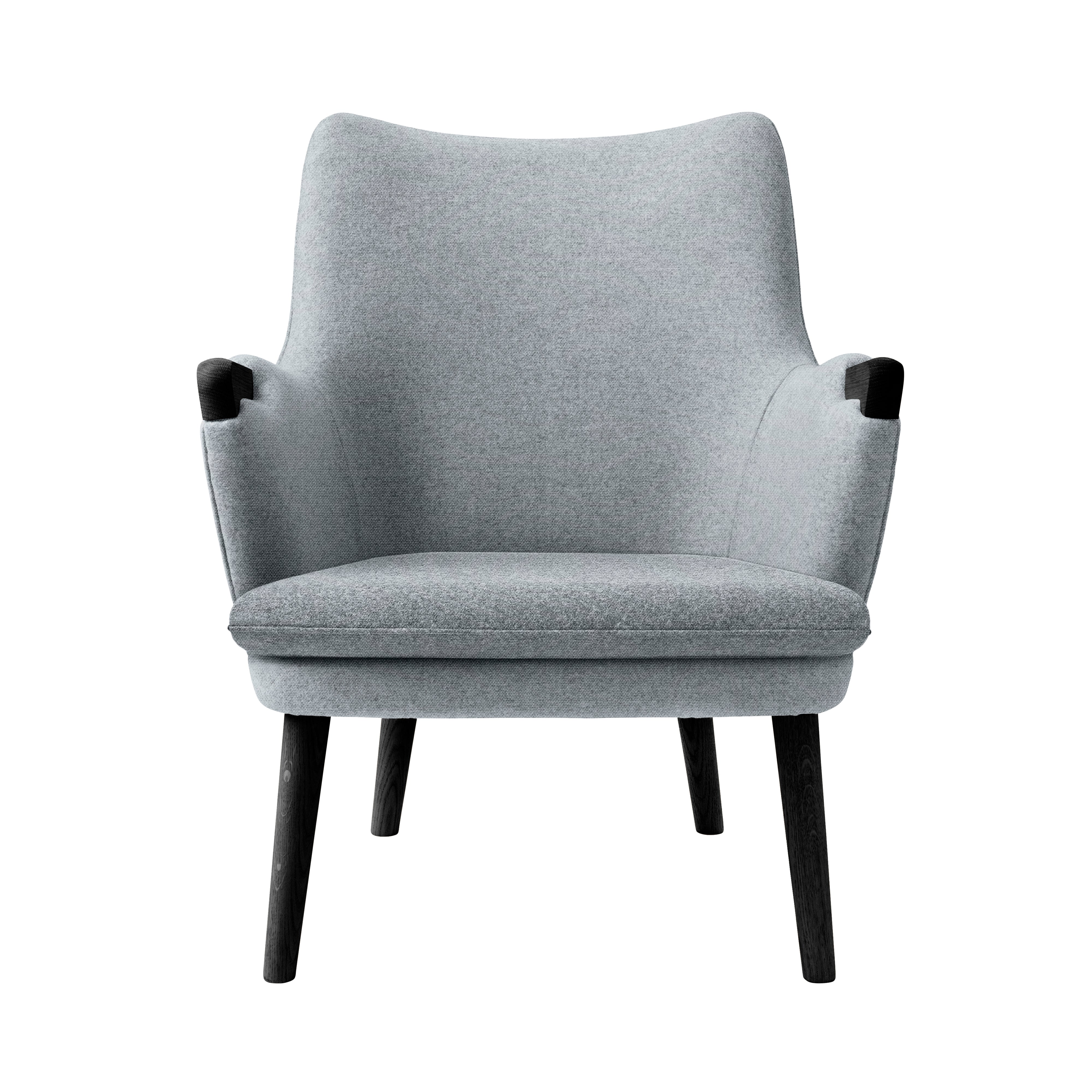 CH71 Lounge Chair: Black Oak