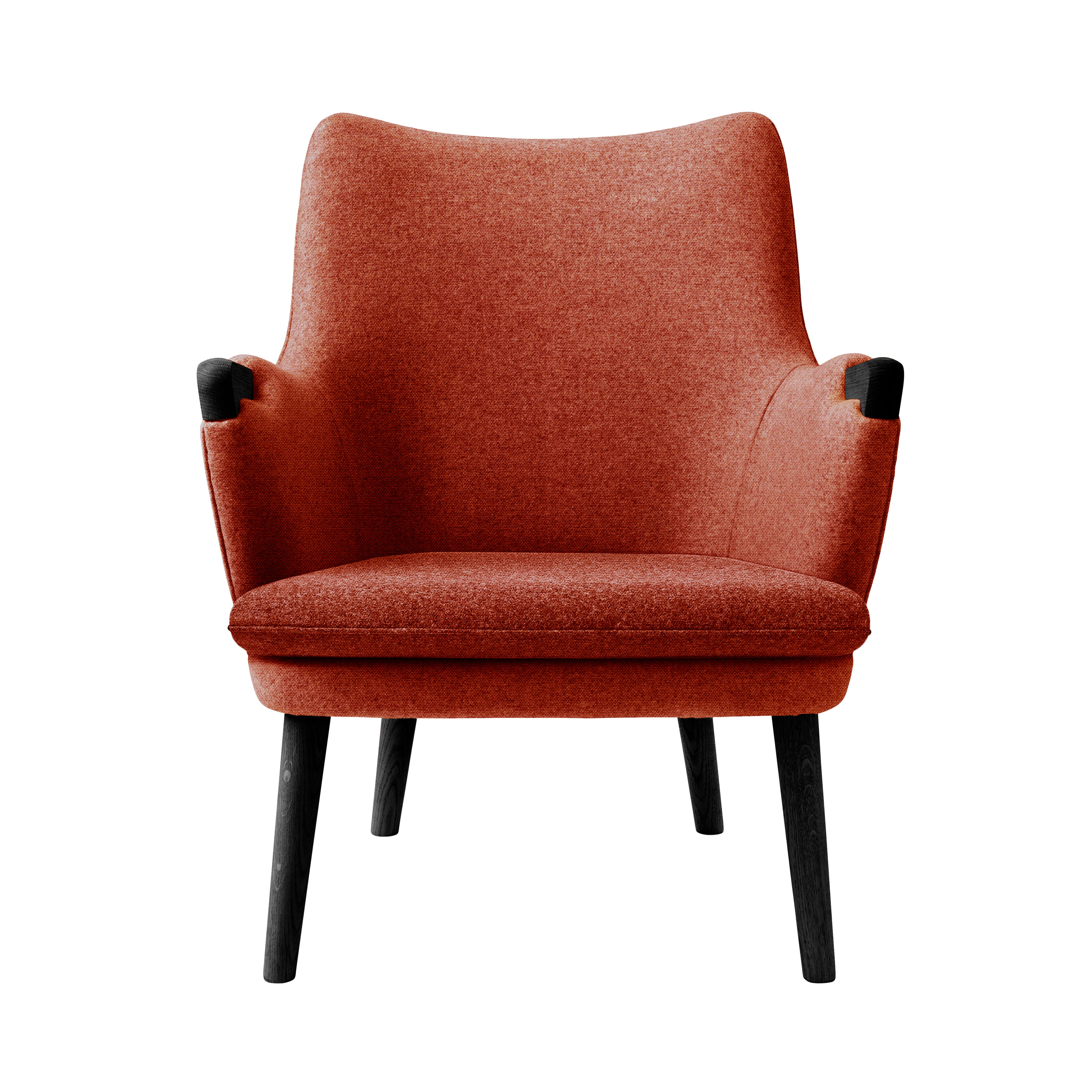 CH71 Lounge Chair: Black Oak