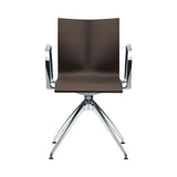 Chairik XL 137 Armchair: 4-Star Base + Pur - Mocca + Aluminium