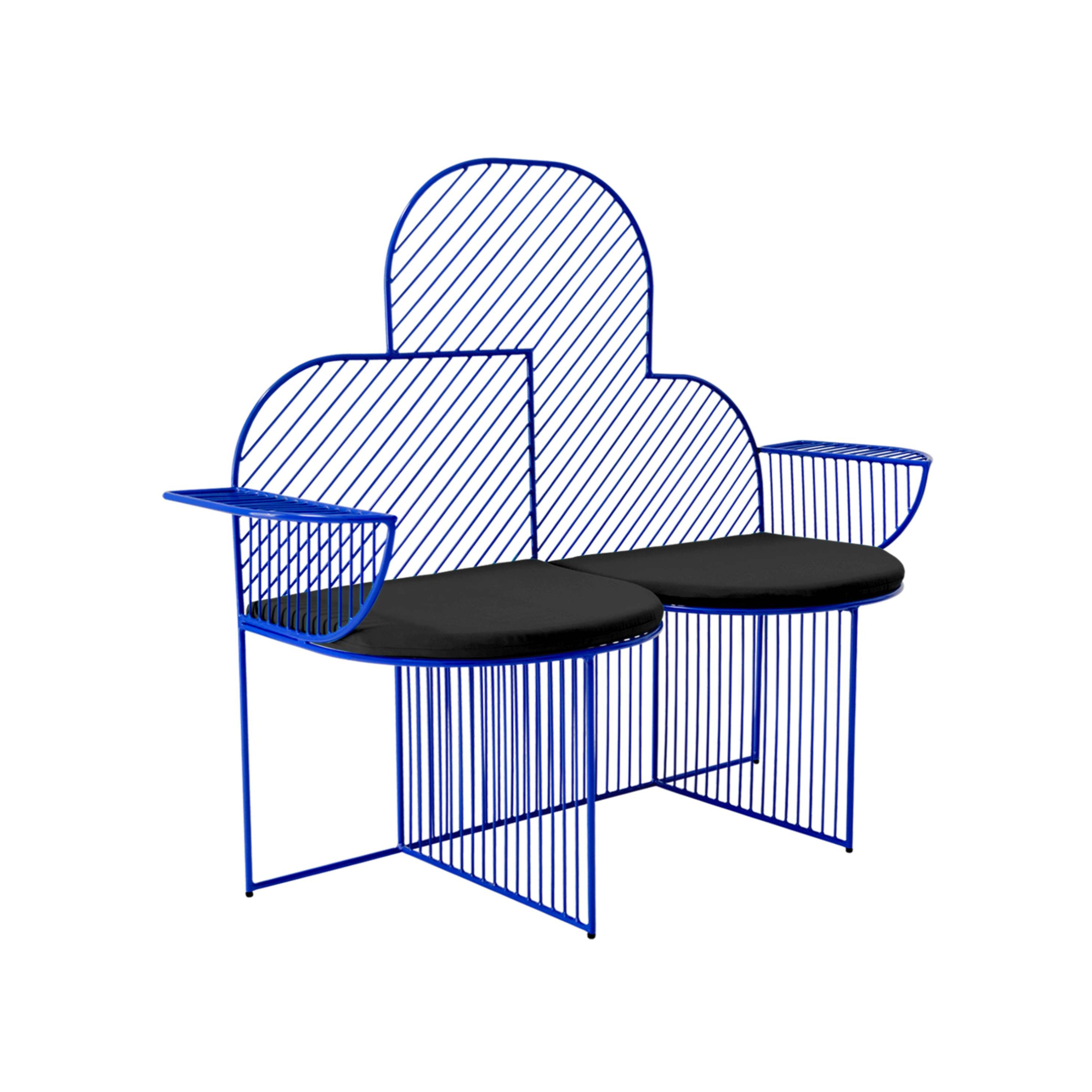 Cloud Bench: Electric Blue + Black Seat Pad