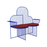 Cloud Bench: Electric Blue + Burgundy  Seat Pad