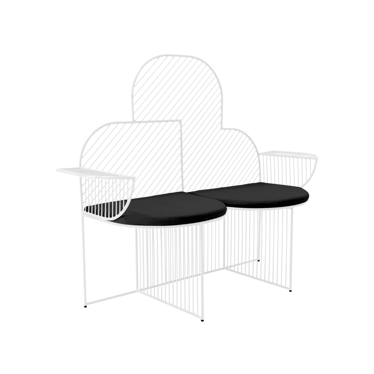 Cloud Bench: White + Black Seat Pad