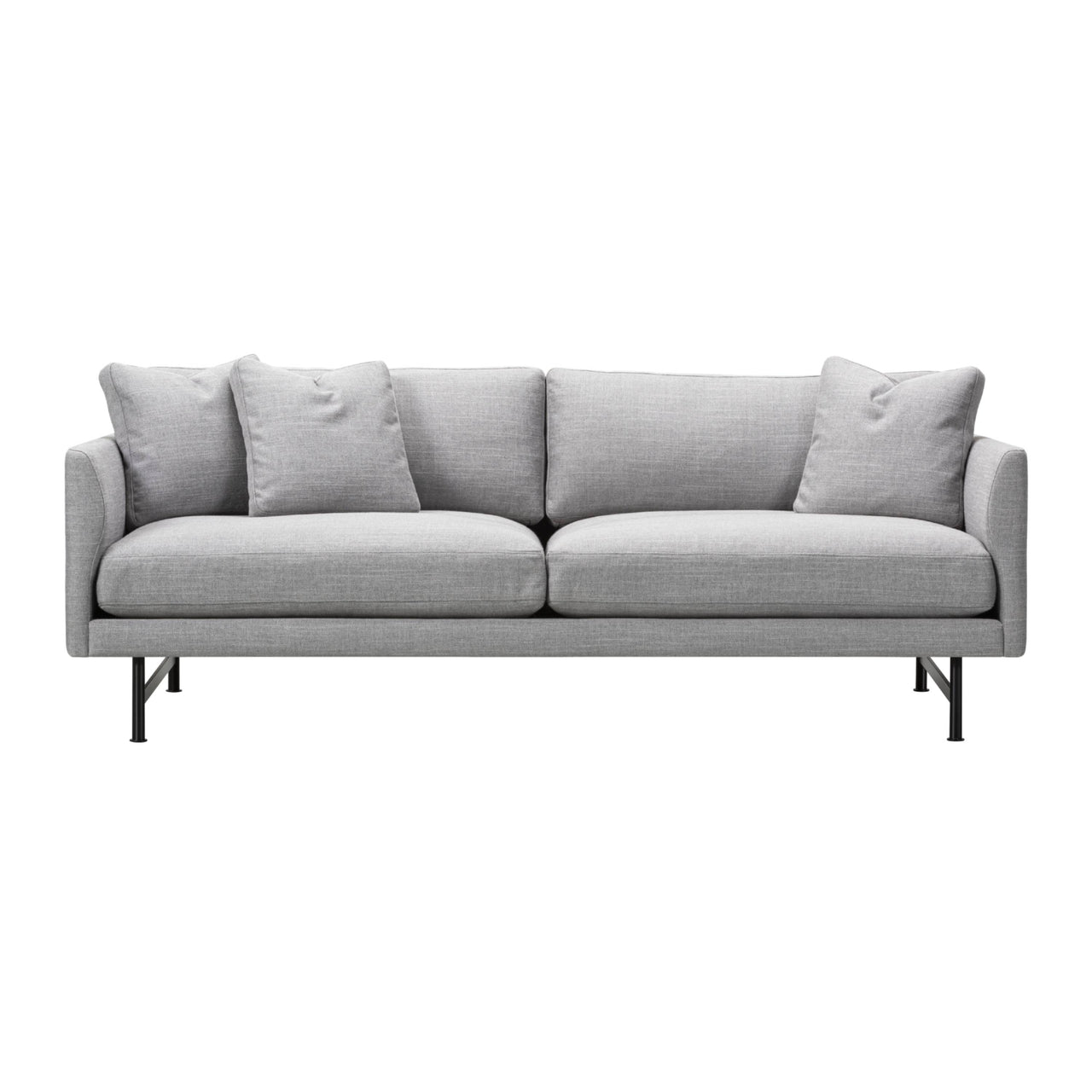 Calmo 2 Seater Sofa: Metal Base + Large - 78.7