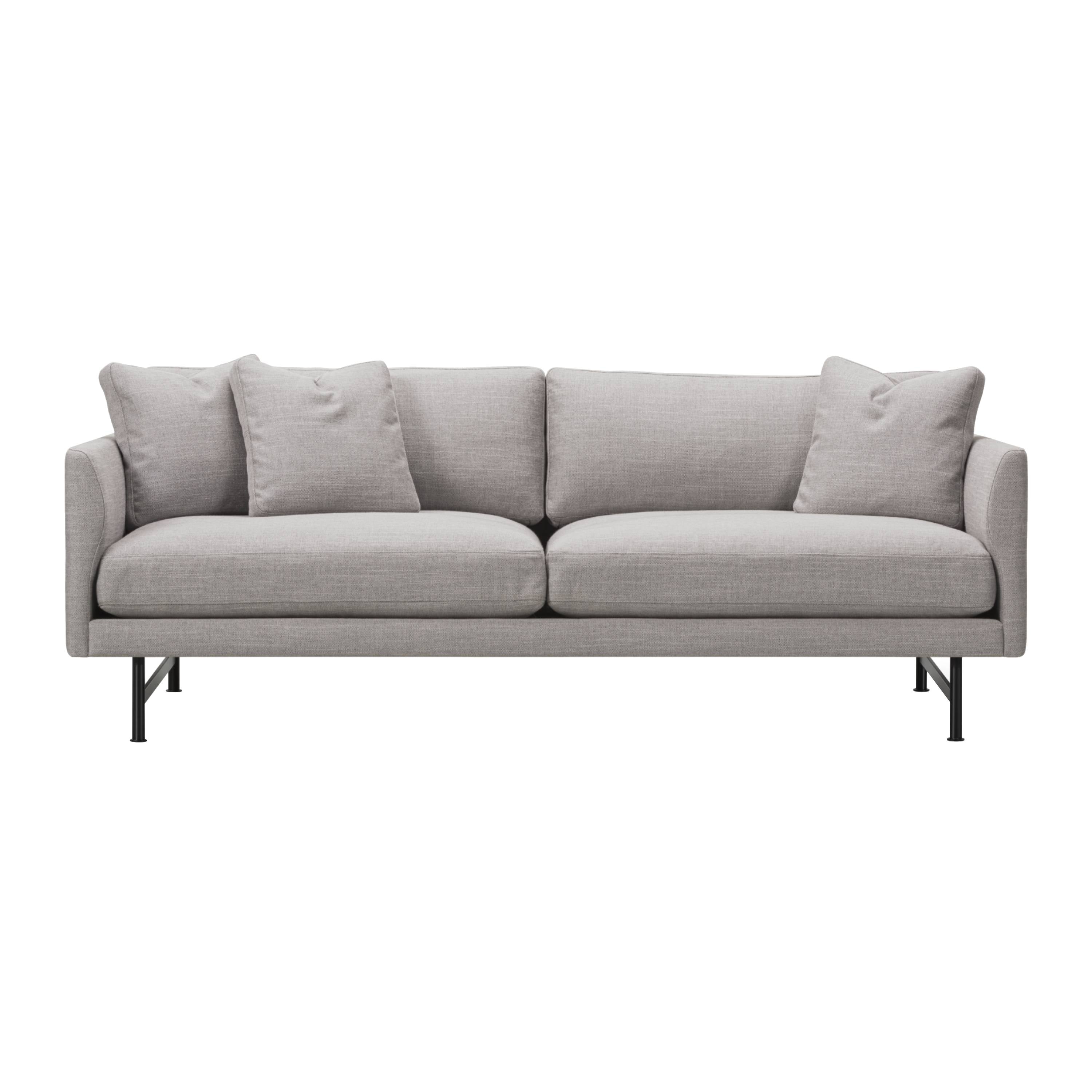 Calmo 2 Seater Sofa: Metal Base + Large - 78.7