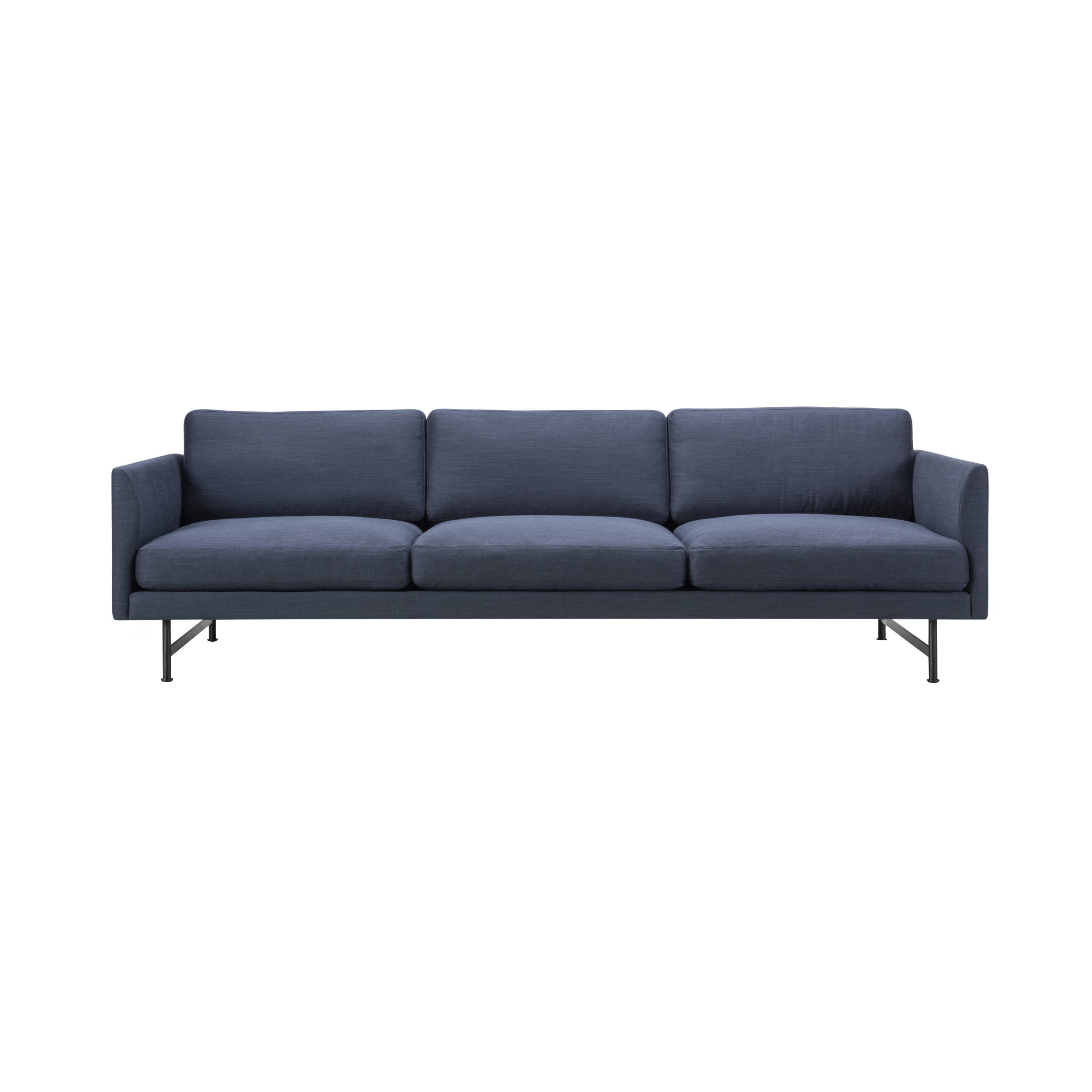 Calmo 3 Seater Sofa: Metal Base + Small - 98.4