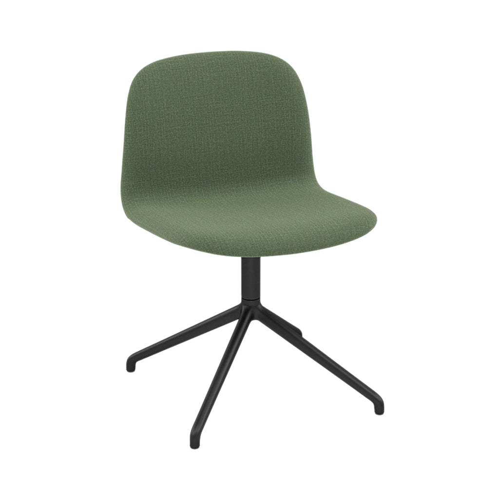 Visu Wide Chair: Swivel Base with Return + Upholstered