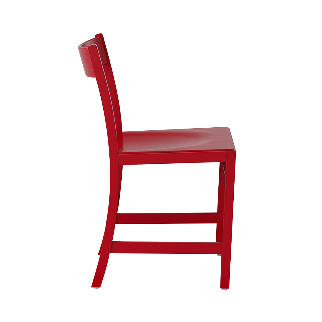 Waiter XL Chair: Red Lacquered Beech