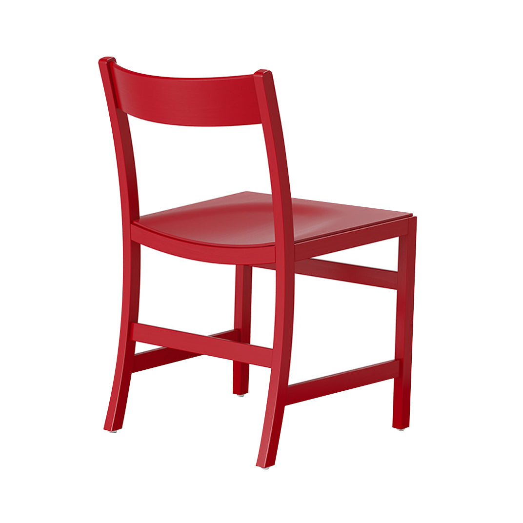 Waiter XL Chair: Red Lacquered Beech