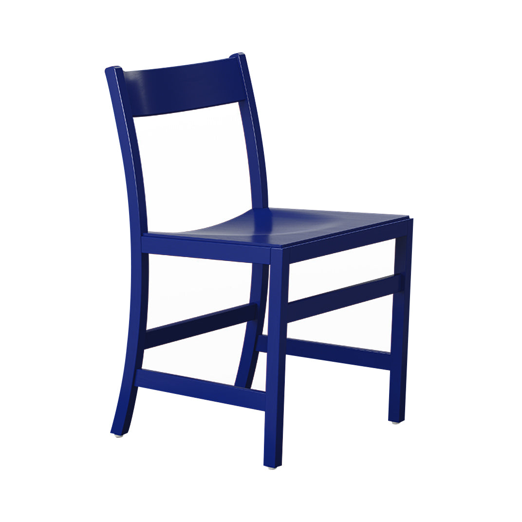 Waiter XL Chair: Ultramarine Blue Lacquered Beech