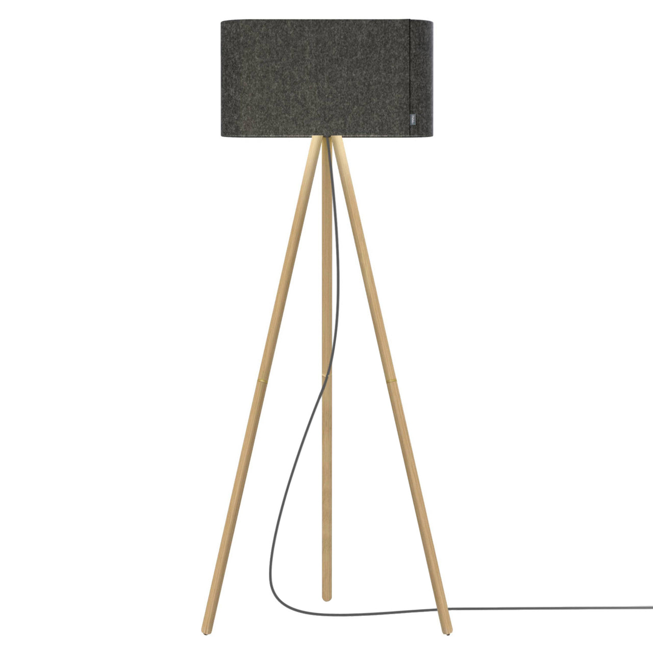 Belmont Floor Lamp: Graphite + Oak