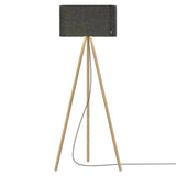 Belmont Floor Lamp: Graphite + Oak