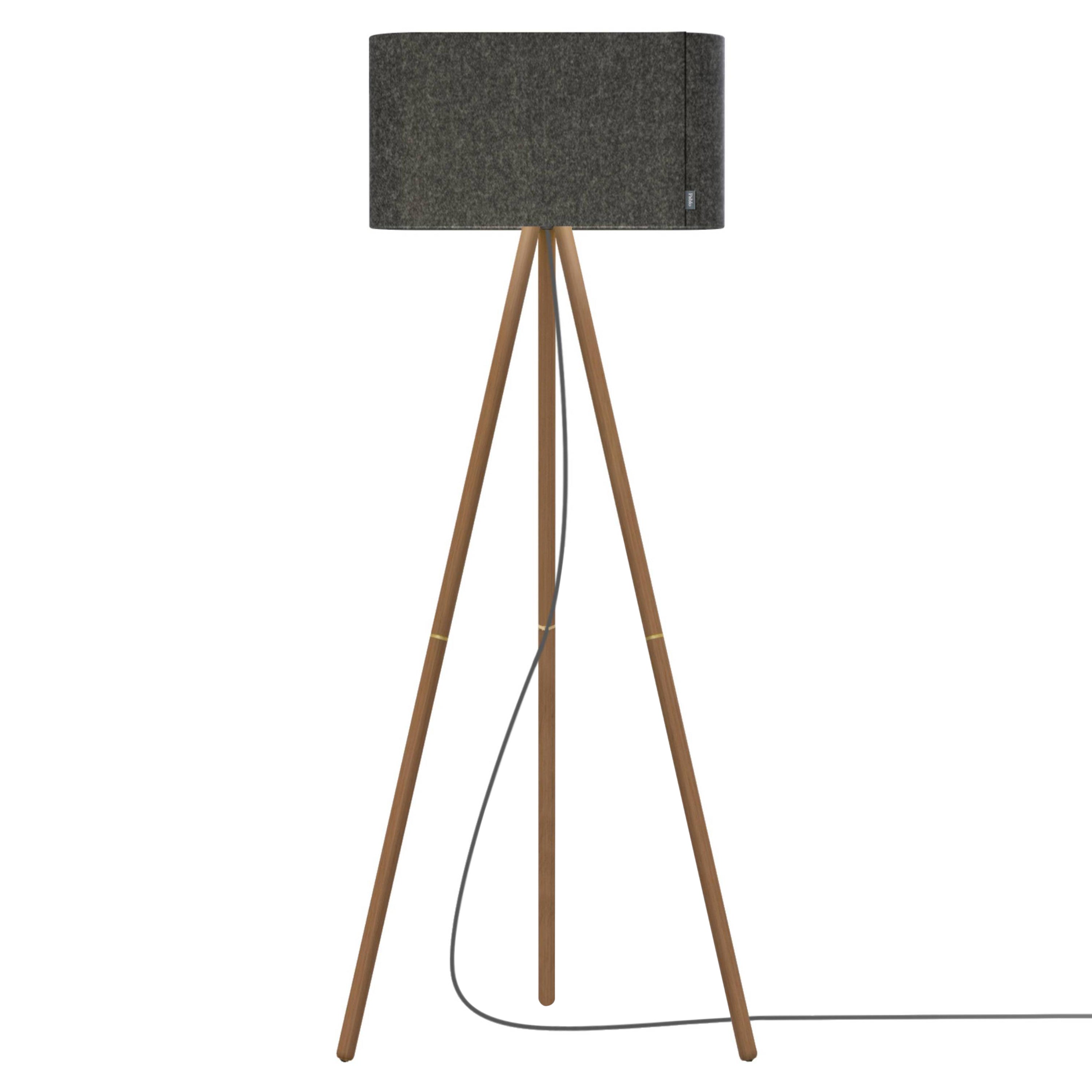 Belmont Floor Lamp: Graphite + Walnut