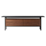 Chicago Wooden Door Sideboard: Large + Silestone Marquina + Super-Matt Walnut + Black Nickel