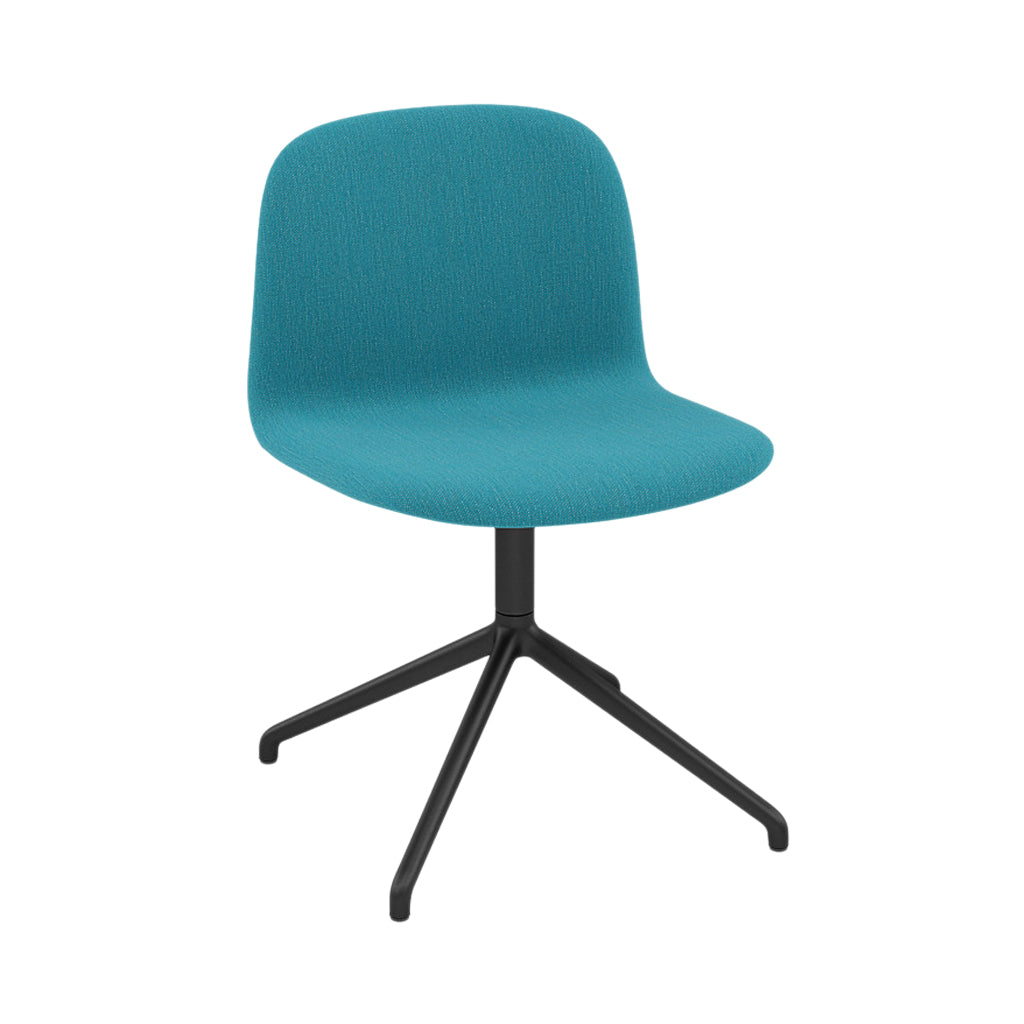 Visu Wide Chair: Swivel Base with Return + Upholstered