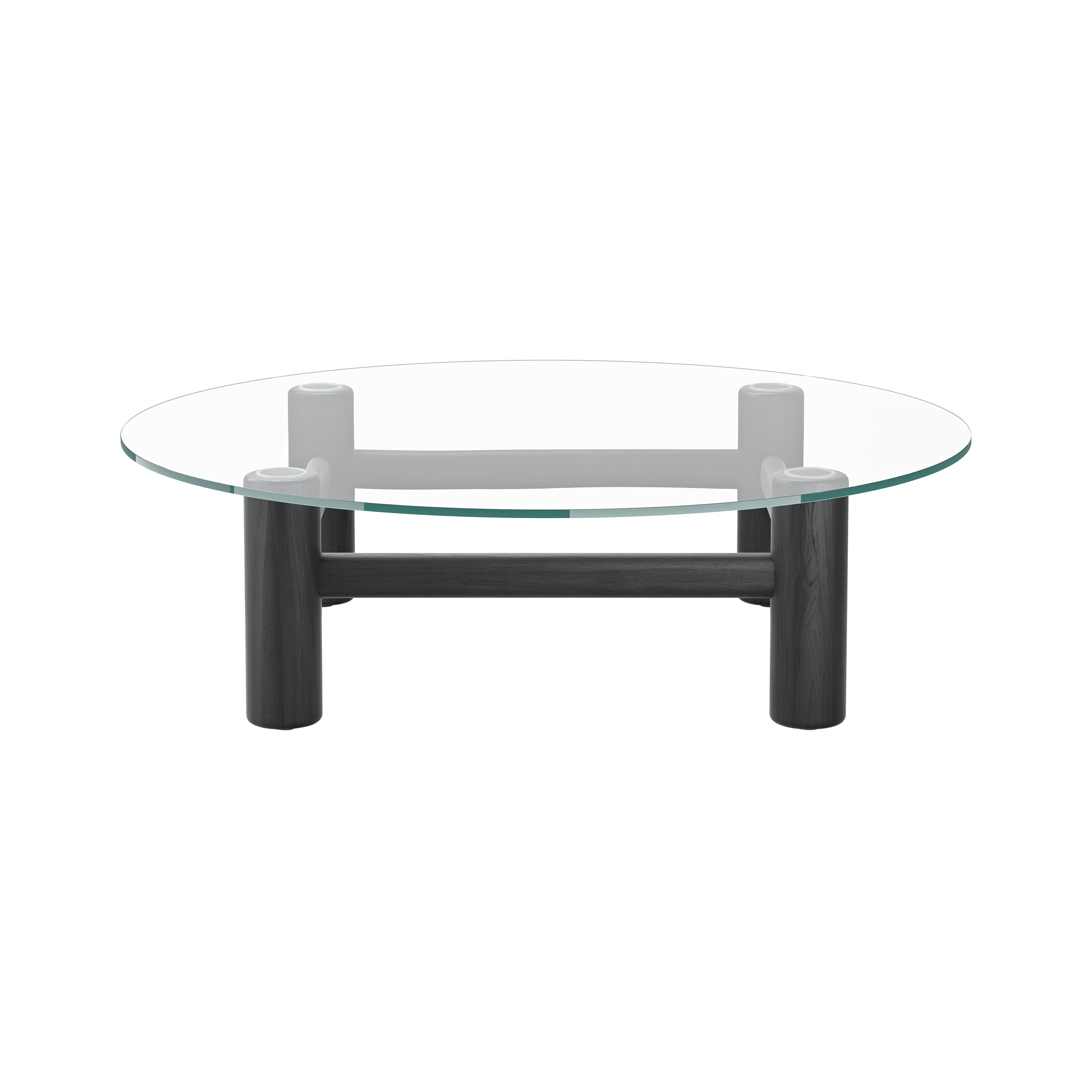 Boundary Coffee Table: Round + Black Stained Ash