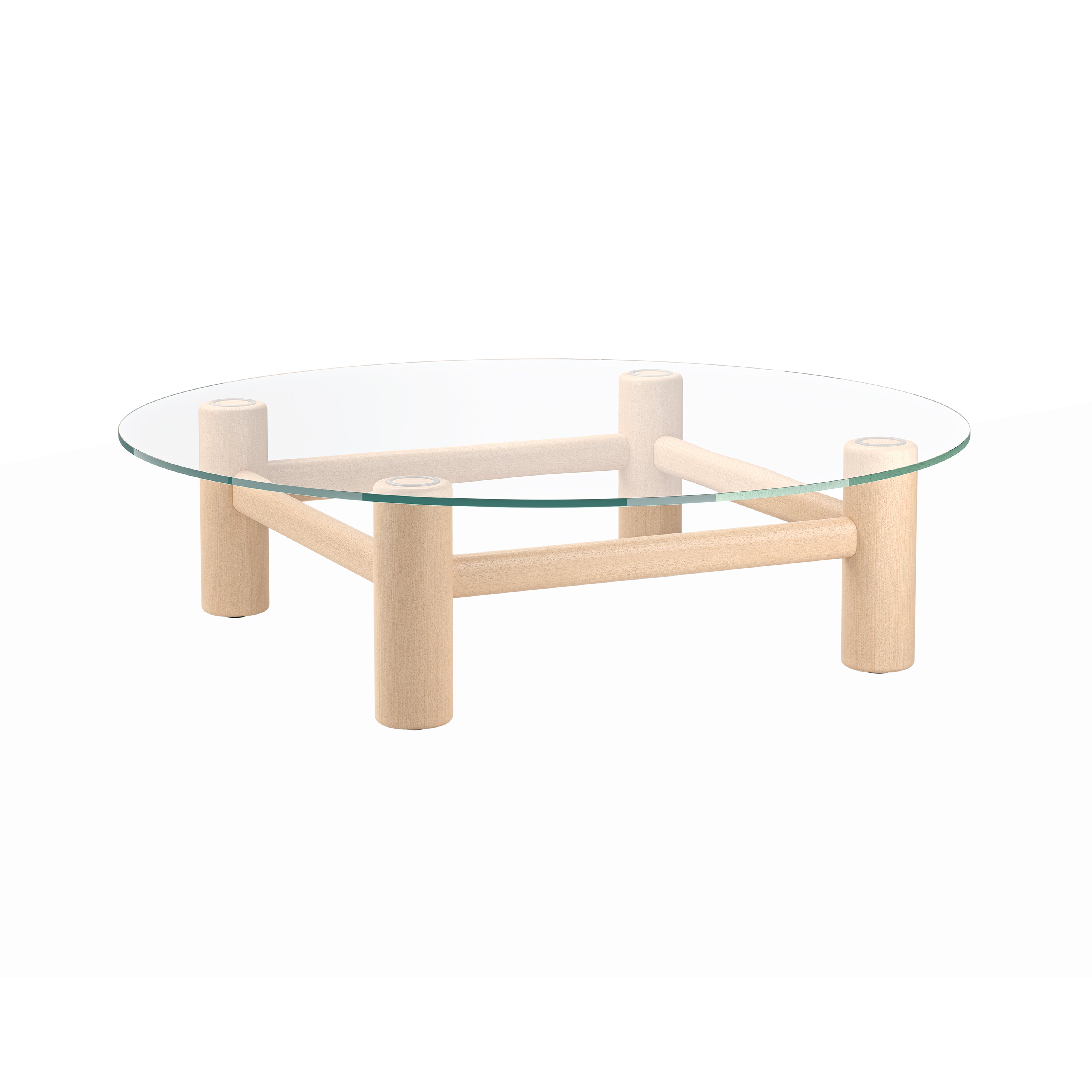 Boundary Coffee Table: Round + Natural Beech