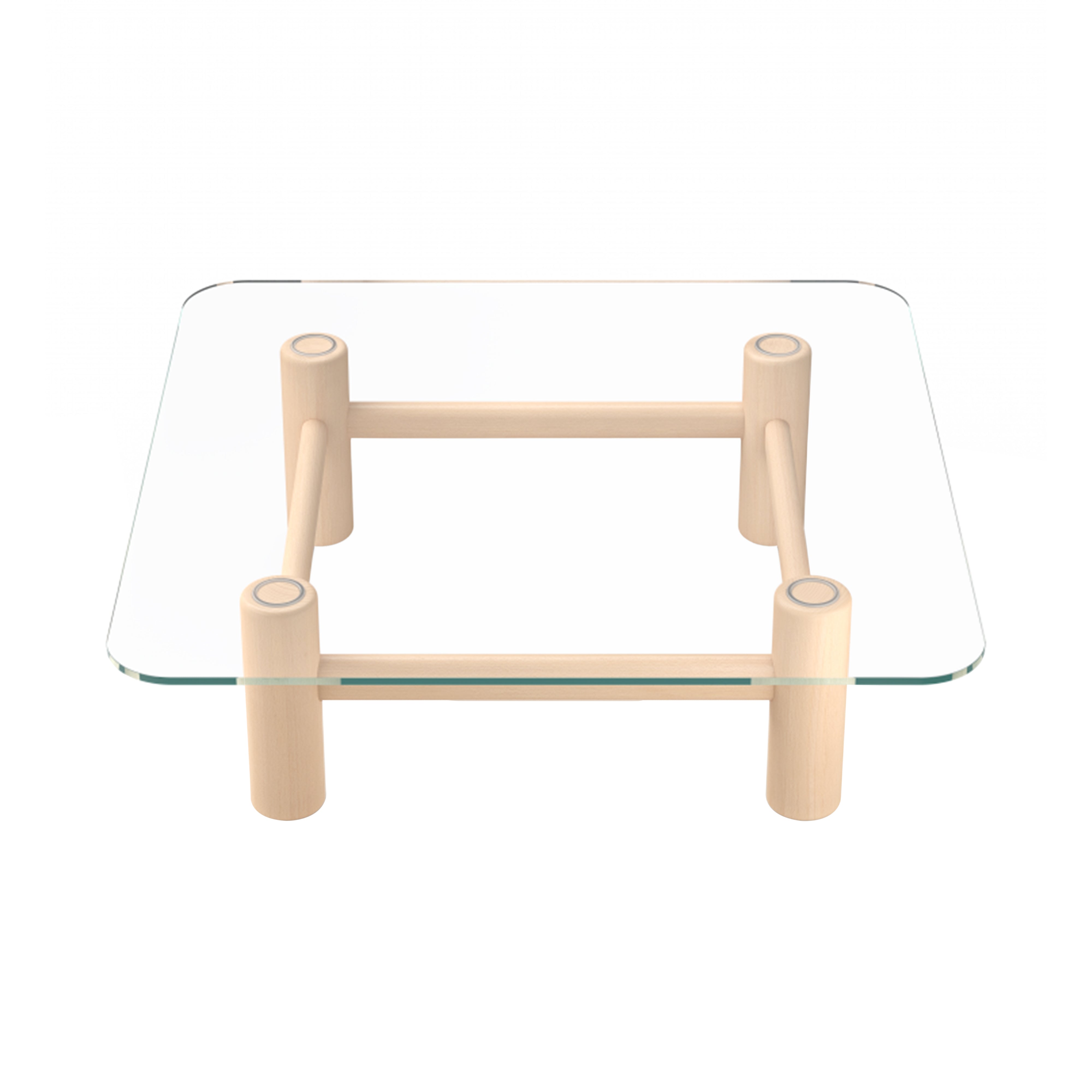 Boundary Coffee Table: Square + Natural Beech