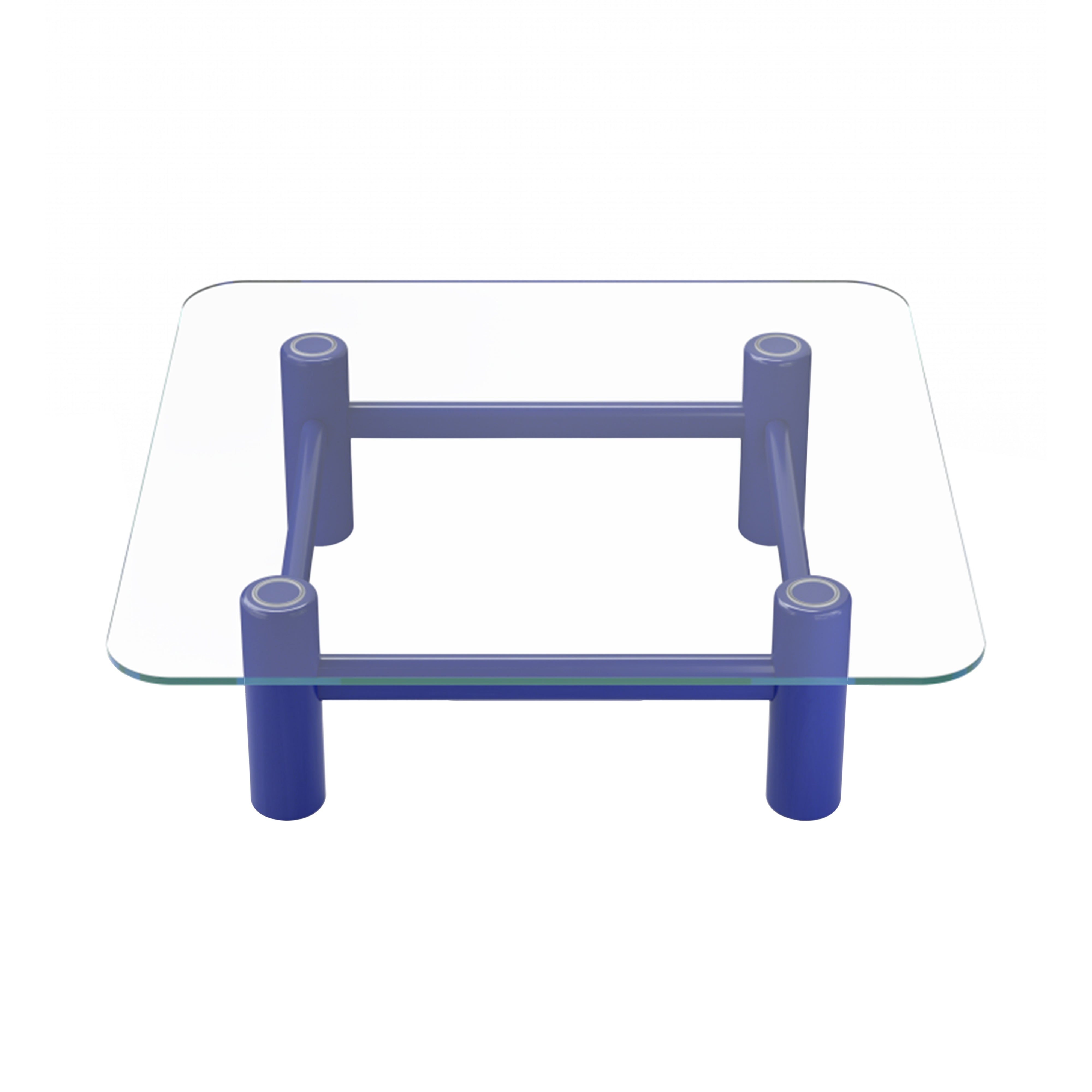 Boundary Coffee Table: Square + Ultra Marine Blue Beech