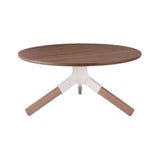 Conrad Coffee Table: Walnut + White