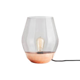 Bowl Table Lamp: Raw Copper + Light Smoked Glass