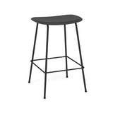 Fiber Bar + Counter Stool: Tube Base + Counter + Anthracite Black + Black