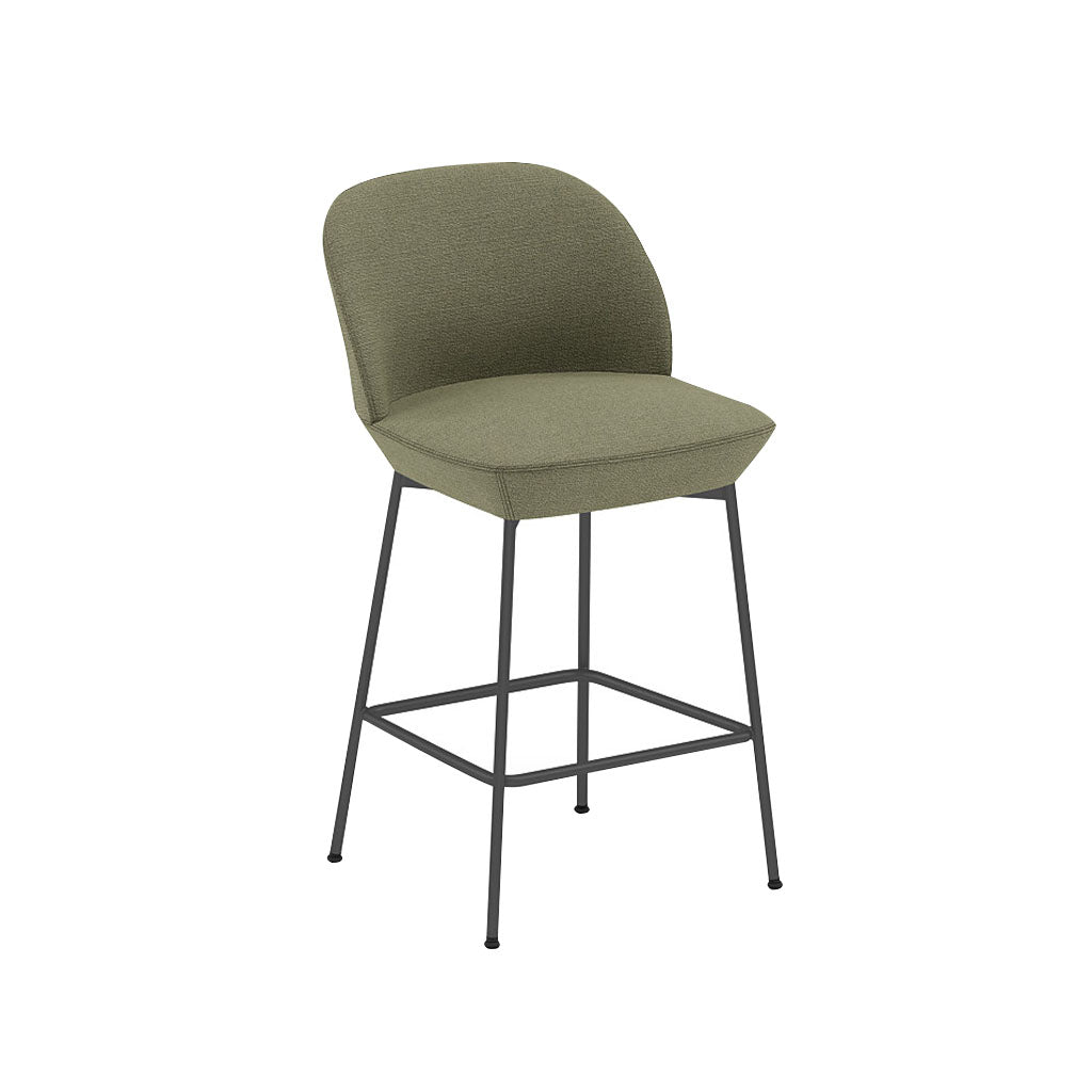 Oslo Bar + Counter Stool: Counter + Anthracite Black 