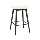 Fiber Bar + Counter Stool: Wood Base + Upholstered + Counter + Black