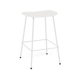 Fiber Bar + Counter Stool: Tube Base + Counter + White + White