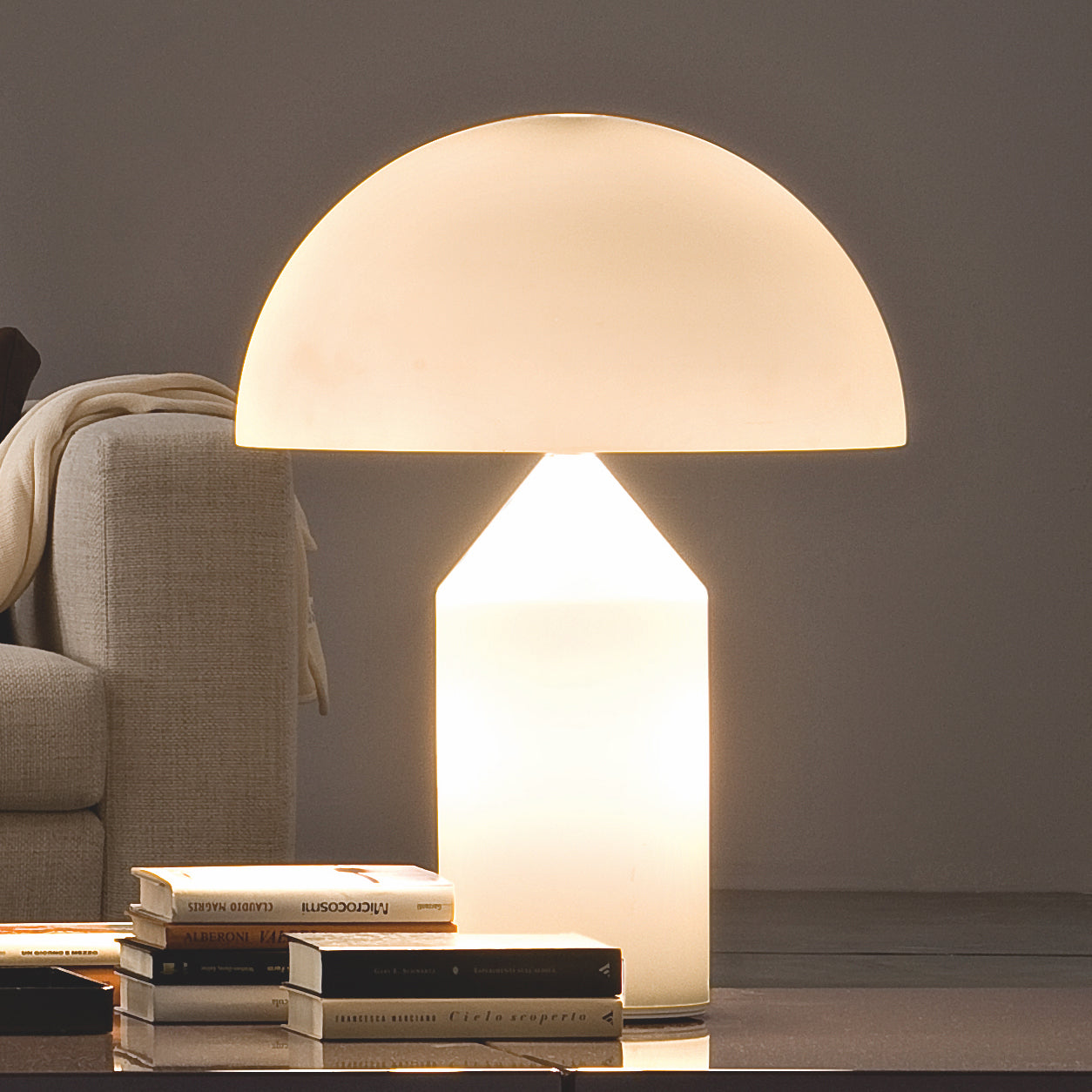 Atollo Table Lamp: Glass