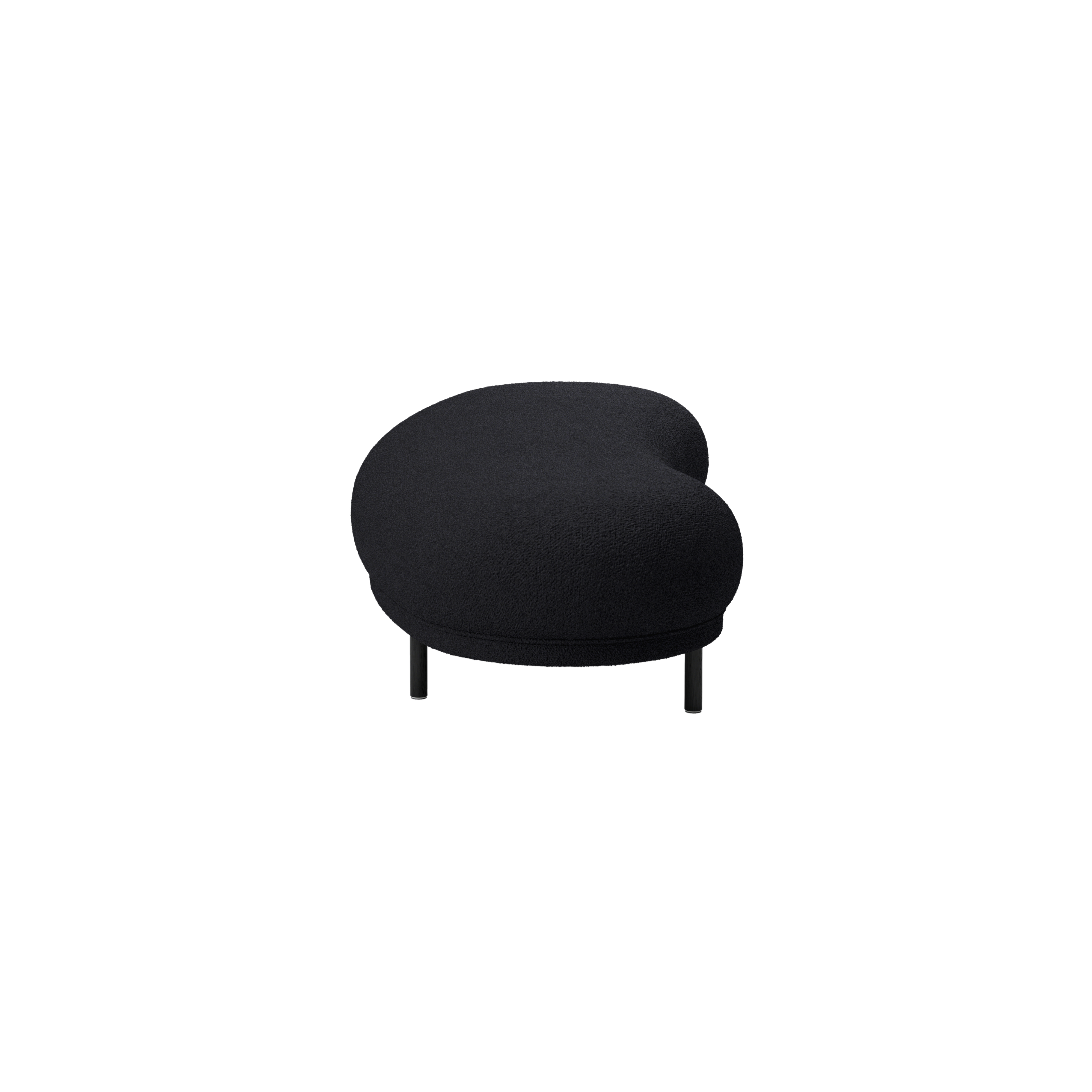 Dandy Ottoman: Black Stained Oak