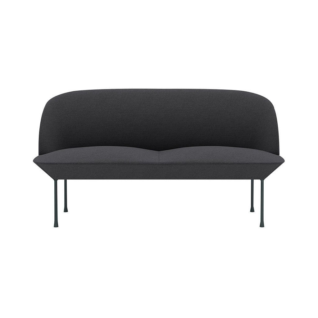 Oslo 2-Seater Sofa: Dark Grey